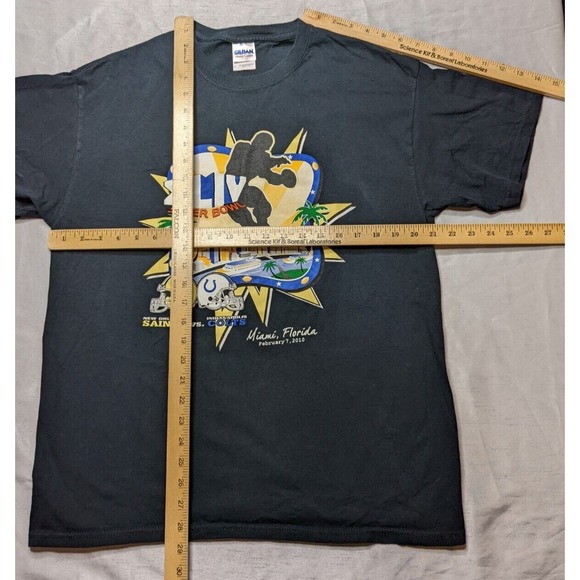 SUPER BOWL XLIV SAINTS VS COLTS MIAMI FL FEBRUARY 7 2020 Men Large T-Shirt - Picture 6 of 11